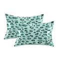 thumbnail image 2 of Green Leopard Pattern Queen Size Satin Pillowcase 30''x20'' Double-Sided Print Soft Wrinkle Resistant, 2 of 9