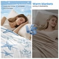 thumbnail image 2 of Coastal Coral Cooling Blanket, Lightweight Breathable Summer Throw Blanket with Double Sided Cold Effect,Ocean Starfish Blue Conch Summer Sea Picnic Beach Blankets Bed Sheet for Hot Sleepers 40"x60", 2 of 8