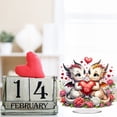 thumbnail image 2 of Flopesn Romantic Valentine's Day DIY Diamond Art Painting Decorative Ornament, Animal Creative Design Acrylic Home Decor Tabletop Ornament (Single-Sided Diamonds)-2PCS-B, 2 of 7