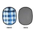 thumbnail image 3 of Multi-Functional Oven Silicone Pot Pad 7.5×9.4in Anti-Slip Heat-Insulating Pad Baking Gloves Heat-Resistant Cotton Layer 1 Pc Cornflowerblue Checked Hand-Drawn Sketch_1, 3 of 7