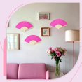 thumbnail image 4 of Ventiladores de mano plegables de papel JOHOUSE rosa oscuro (20 cm), 12 unidades, 4 of 6