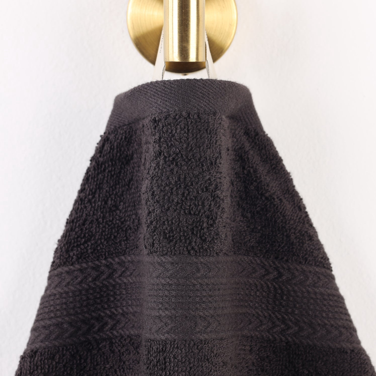 Superior Eco-Friendly Cotton Solid 12-Piece Black Towel Set