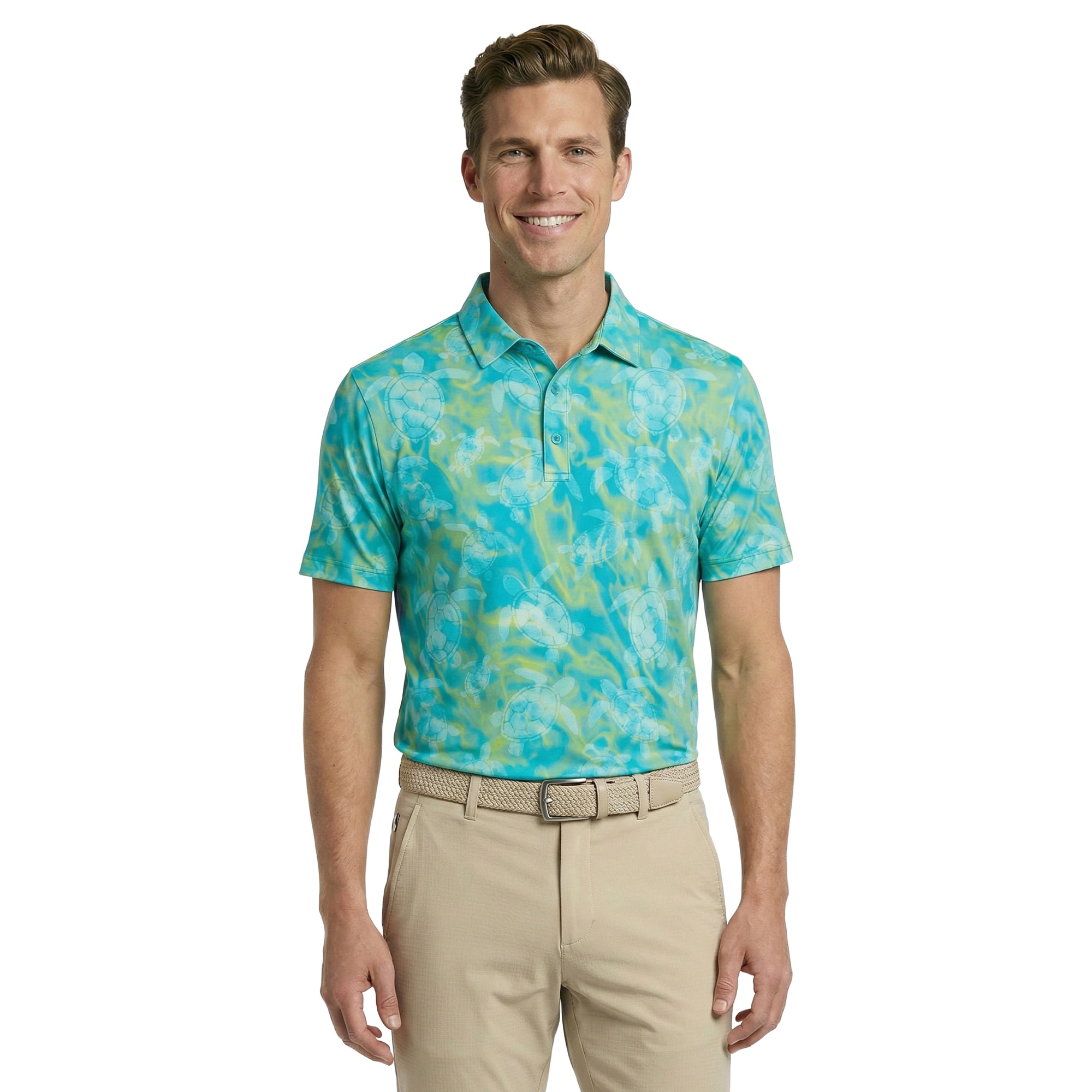 Birdie Bound Men's and Big & Tall Men's Novelty Print Golf Polo Shirt, Sizes XS-4XLT