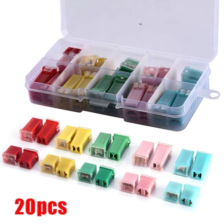 GJX 20Pcs Mini Car Fuse Assortment Kit for 20-60A Automotive Use