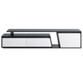 thumbnail image 4 of Modern minimalist extendable TV stand, rectangular TV cabinet with 2 drawers and 1 cabinet, fits TVs up to 100", for living room, 4 of 9