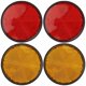 thumbnail image 1 of 4pcs Car Reflectors Truck Reflectors Vehicle Reflectors Round Driveway Trailer Reflectors, 1 of 4