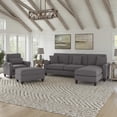 thumbnail image 7 of Hudson Chaise Couch with Chair & Ottoman in Light French Gray Herringbone Fabric, 7 of 7