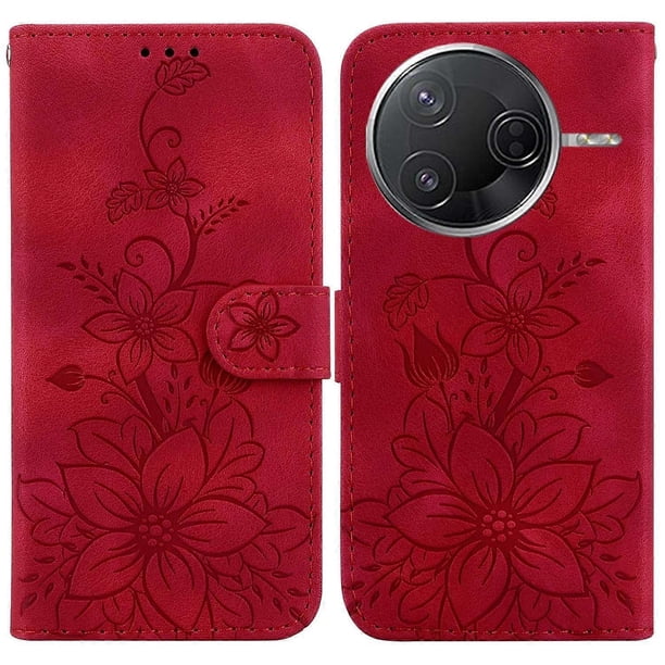 For Xiaomi Poco F7 Pro 5G F7 Ultra 5G Redmi K80 Pro 5G K80 5G Case Lily Flower Imprint Leather Phone