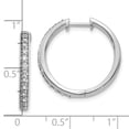 thumbnail image 2 of Auriga Fine Jewelry 10K White Gold Diamond Hinged Hoop Earrings for Women, 2 of 5
