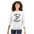 thumbnail image 3 of Don’t Be Negative Photographer Pun Unisex Plus Fleece Graphic Sweatshirt Brisco Brands 4X, 3 of 5
