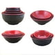 thumbnail image 4 of 1 cuenco de sopa de porcelana de imitación de 1050 ml cuenco de arroz anticaída cuenco de fideos de doble color rojo negro -19x9 cm (negro), 4 of 4