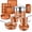 Deep Copper, variant on Gotham Steel Hammered 15 Pc Ceramic Cookware Set Nonstick, Deep Copper Pots and Pans Set Non Stick with Bakeware & Deep Fry Pan, Non Toxic Induction Oven and Dishwasher Safe
