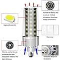 thumbnail image 3 of GFDYREE 80W LED Corn Bulb, 250W Equivalent, HID/CFL/HPS Metal Halide Replacement, 3000K Warm White, 8000 Lumen, Medium Base E26, Warehouse Street Garden Garage for Large Area Bay,Built-in Co, 3 of 7
