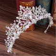 thumbnail image 3 of Bridal Rhinestone Tiara Gem Crystal Hair Crown Princess Headpiece Wedding Hair Accessories for Women and Girls, 3 of 6