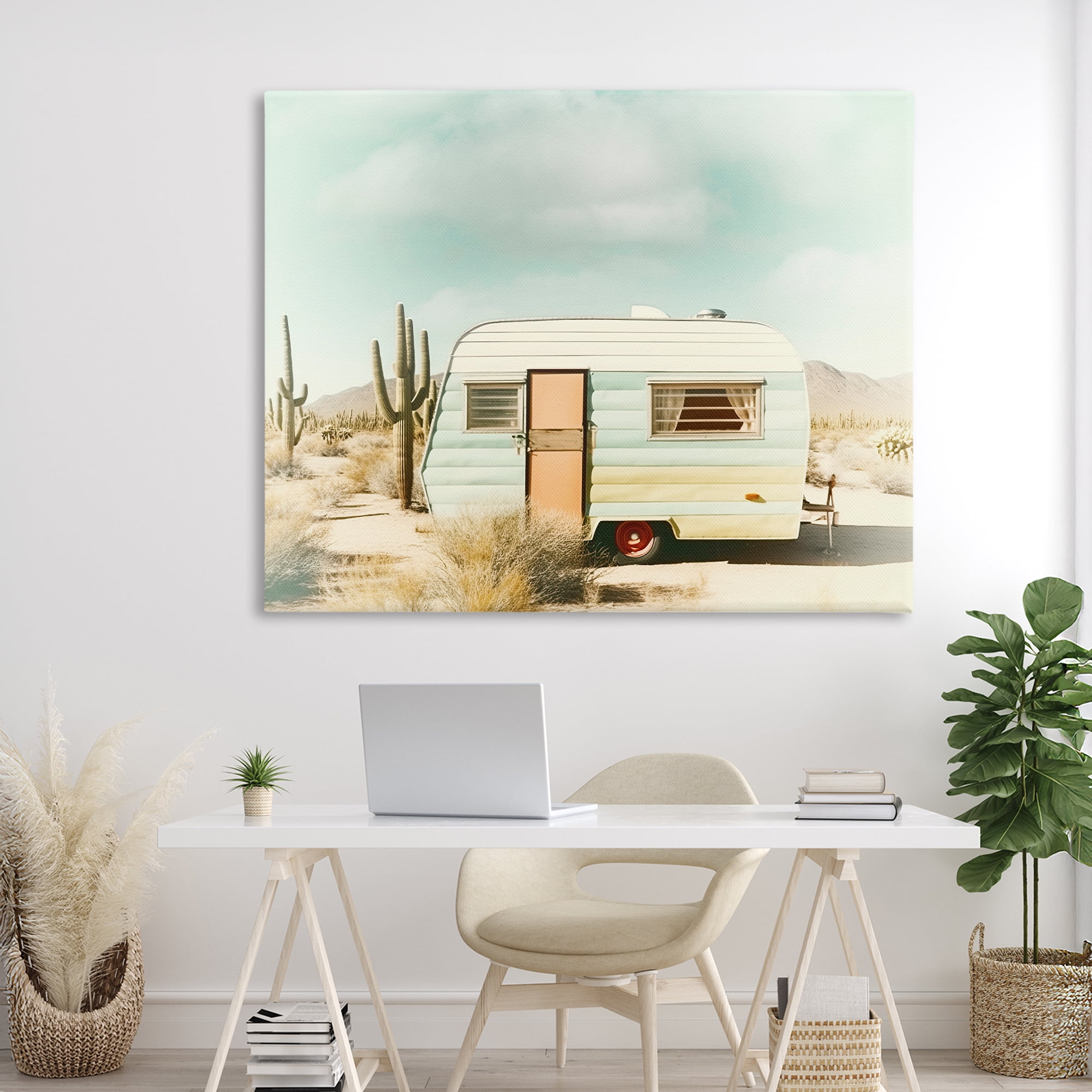 Desert Trip Vintage Canvas Wall Art, design by Decent Exposures
