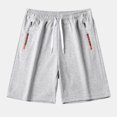 thumbnail image 1 of Fiudx Pantalones Cortos Deportivos para Hombre, Transpirables y Ligeros, con Bolsillos con Cremallera, Estilo Corto, Perfectos para Gimnasio, Correr y Nadar, Ideales para Un Estilo de Vida Activo, Ro, 1 of 3