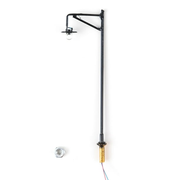 Billuyoard 1:50/1:87, lámparas de poste LED, modelo de 3V/12V, lámpara de calle de tren de ferrocarril, accesorios de bombilla de luz blanca cálida con Artesanía Tipo 2 Billuyoard HA066567-02