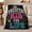 Black Pink Teal Theater, variant on Musical Theater Show Tunes Typography Fun Broadway Humor, Cozy Typography Art Scene, Warm Flannel Blanket for Living Room and Reading Nook, Art Lovers Housewarming Gift, Artistic Home Decor
