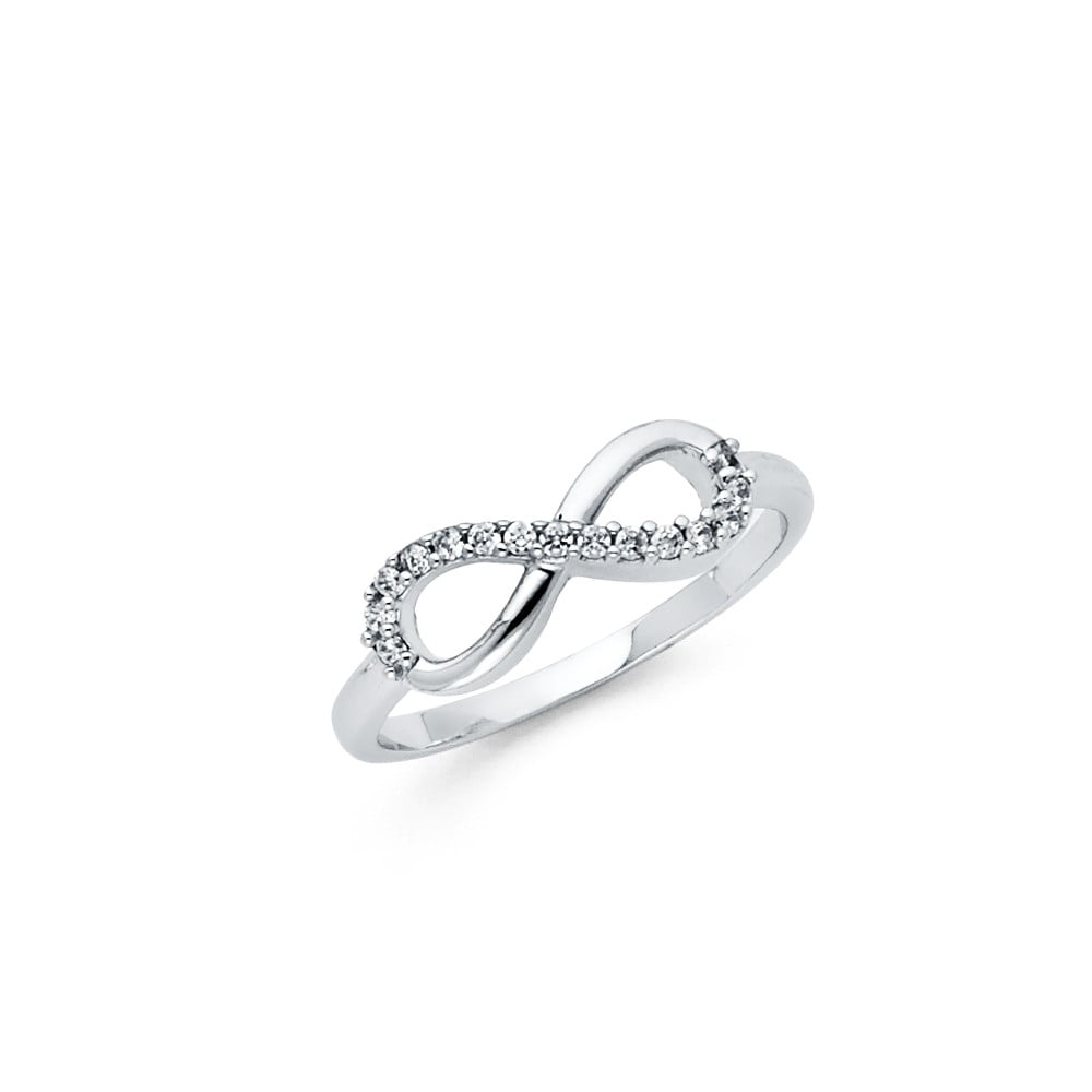 FB Jewels 925 Sterling Silver Cubic Zirconia CZ Anniversary Promise Wedding Band Engagement Ring 6mm FB Jewels 925 Sterling Silver Cubic Zirconia CZ Anniversary Promise Wedding Band Engagement Ring 6mm