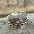 thumbnail image 5 of Sterling Silver Anxiety Spinner Ring: Handmade Meditation Fidget Jewelry, 5 of 5