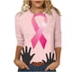 thumbnail image 2 of Fiudx Ofertas Flash Del Día Solo En Línea Camiseta Estampada a La Moda para Mujer, Blusa de Mangas 3/4, Tops Informales con Cuello Redondo, 2 of 5