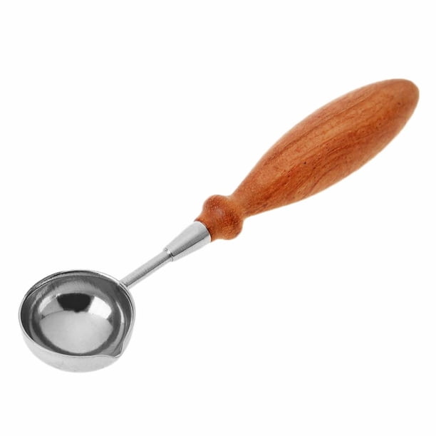 Cuchara de cera de acero inoxidable para derretir laca de bricolaje vintage para regalos (-A) Hugtrwg Para estrenar