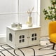thumbnail image 1 of Costway Arenero para Gatos Casita-Mesita de Noche para Animales con Dobles Puertas y Ventanas Entrada Casita Decorativa Blanco81 x 53 x 49 cm, 1 of 9