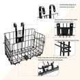 thumbnail image 5 of Mountain Bike Basket Bicycle Basket Foldable Metal Mesh Front Folding Rear Bicycle Basket Mesh Rack Carrier for Mountain Bike Accessories, 5 of 5