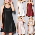 thumbnail image 1 of Ukumplol Chemises de Nuit pour Femmes Ensembles de Pyjama Grande Taille Vêtements de Nuit sous-Vêtements Satin Saint-Valentin Pyjamas Vêtements de Nuit Rouges L, 1 of 8