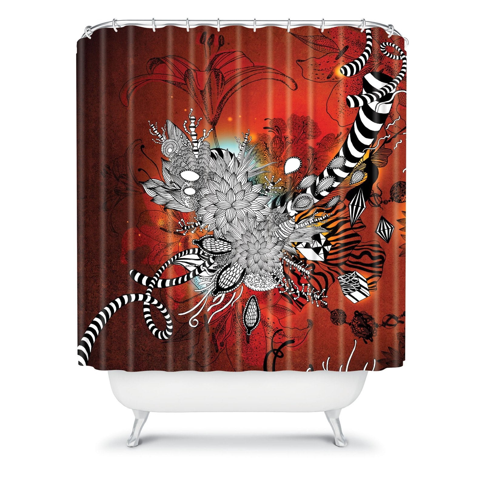 Deny Designs Iveta Abolina Shower Curtain Wild Lilly