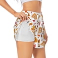 thumbnail image 3 of Lsque Fall Gnomes Harvest Printed Women's Running Shorts with Liner Pockets,Elastic Quick Dry Workout Athletic Gym Yoga Shorts,Womens High Waist Shorts-Small, 3 of 9