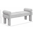 thumbnail image 3 of Meridian Furniture Stefano Grey Fabric Bench, 3 of 8