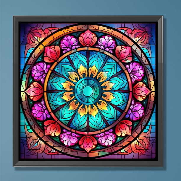 Cuadros Decorativos 5D bricolaje ronda completa taladro diamante pintura Mandala Kit decoración del hogar (sz4297) Wdftyju embutido en tela