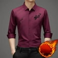 thumbnail image 5 of Men's Business Flocked Thermal Shirt - Thickened with Fleece, 5 of 5