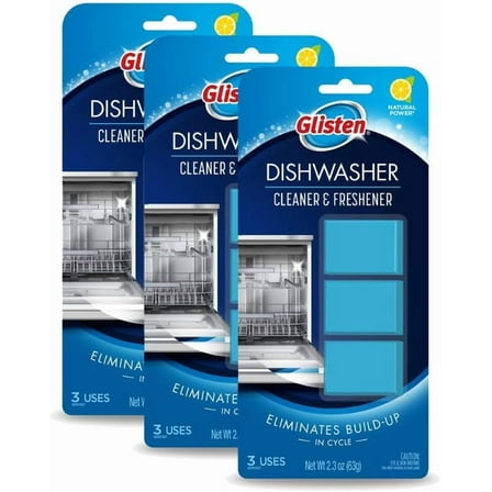 DT0312T Dishwasher Cleaner & Freshener, 3 Tablets, Clear, 3 Count