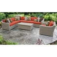 thumbnail image 2 of Ensemble de Meubles de Patio en Osier d'Extérieur 8 Pcs en Tangerine, 2 of 2