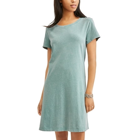 Time and Tru Women s Essential T shirt  Dress  Walmart  com