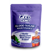 GlucoDown, Maintains Healthy Blood Sugar, Delicious Super Berry Tea, 45-Servings.