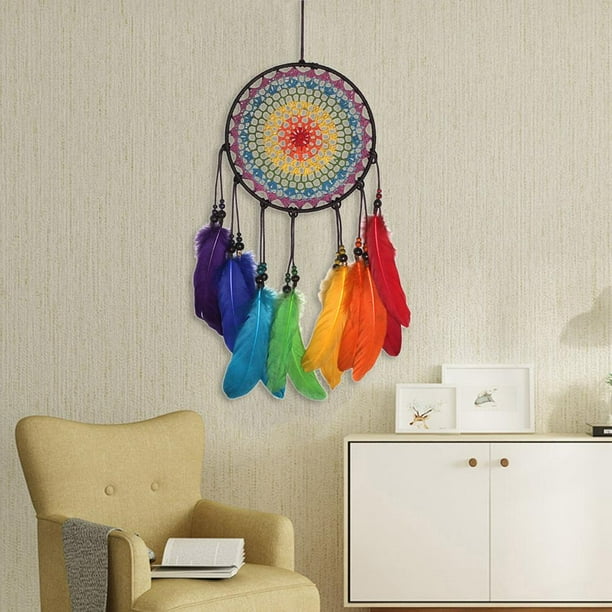 Atrapasueños hecho a mano, hermosos símbolos, atrapasueños decorativos para el coche, el hogar, la sala de estar Sywqhk Libre de BPA