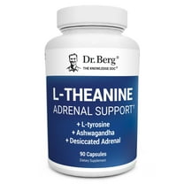 Dr. Berg L-theanine Adrenal Support 200mg – Stress Relief & Sleep Supplement, 90 Capsules