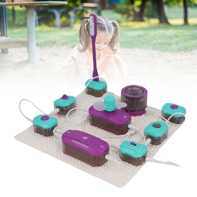 Science Circuit for Kids, Easy To Assemble Circuit Blocks Board for Kids Early Learning for Boys Girls