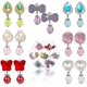 thumbnail image 2 of 7 Pairs Clip On Earrings Girls, No Pierced Design Earrings Dress Up Pretend Princess Play Jewelry Accessories For Kids Girls------Product code 79740, 2 of 5