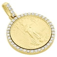 thumbnail image 4 of 22K American Eagle Gold Coin 1/2 oz. & 10K Diamond Mounting Pendant 2.25 CT., 4 of 5
