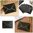 thumbnail image 5 of 50pcs 7.27x5.31 Inch Card Envelopes V Flap Envelopes With Gold Border For Graduation Invitation Wedding Greeting Cards Black, 5 of 7