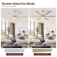 thumbnail image 5 of 66 inch Modern Black Industrial Large Airflow Ceiling Fan with Light and Smart APP Remote Control, 5 of 7