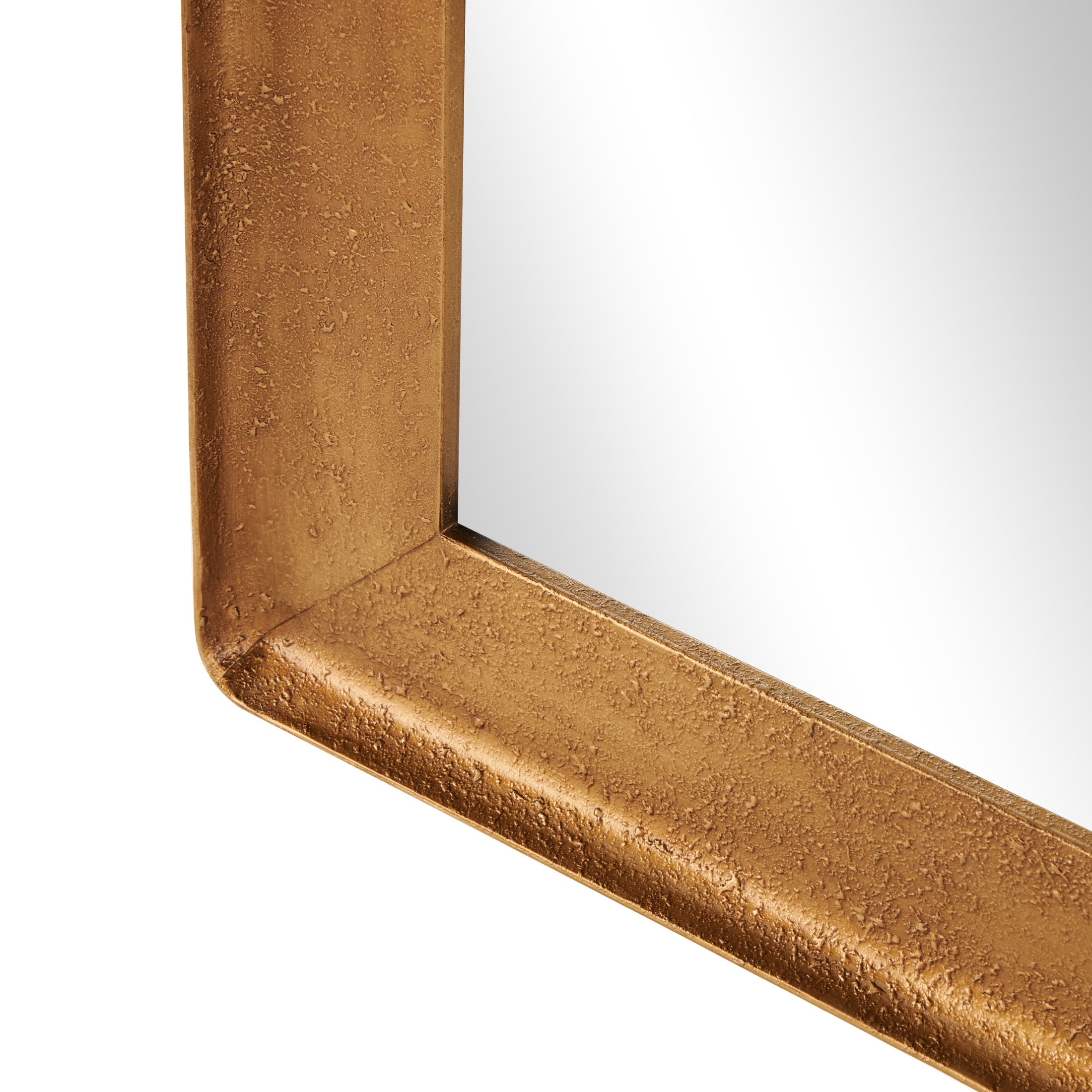 DecMode 25" x 69" Gold Wall Mirror with Textured Frame