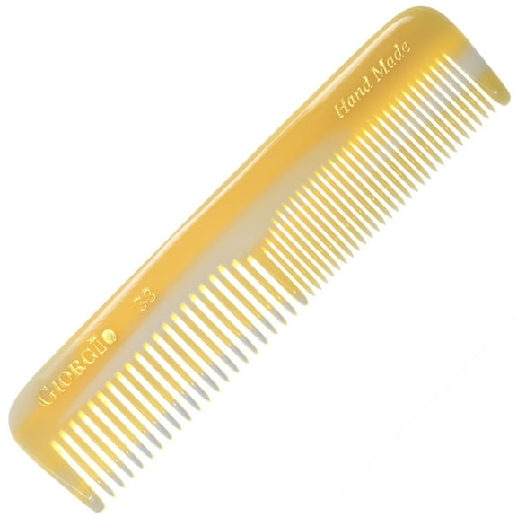 Giorgio G21 FineTooth and WideTooth Pocket Comb - Hair Styling Comb for Men and Women, Handmade Beard and Mustache Grooming Comb, Saw Cut and Polished Travel Grooming Tool