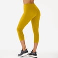 thumbnail image 2 of Pantalones de yoga ajustados de cintura alta para mujer - Pantalones cortos deportivos con forma de melocotón - M-L, 2 of 4