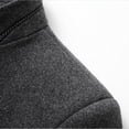 thumbnail image 2 of SWSMCLT Men's Wool Trench Jacket & Coat Warm Quilted Single Breasted Button Slim Fit Peacoat Band Collar Fall Long Sleeve Winter Grey S, 2 of 5