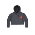 thumbnail image 2 of Crop Hoodie for Womens Crop Top Hoodie Heart Crop Top Cropped Sweatshirt Tops for Women Heart Hoodie Sweatshirt Womens Crop Tops Cropped Fleece Hoodie, 2 of 3